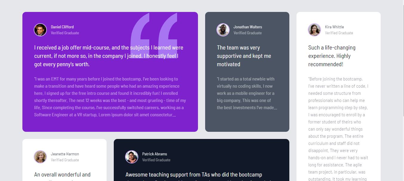 preview testimonial tailwind css