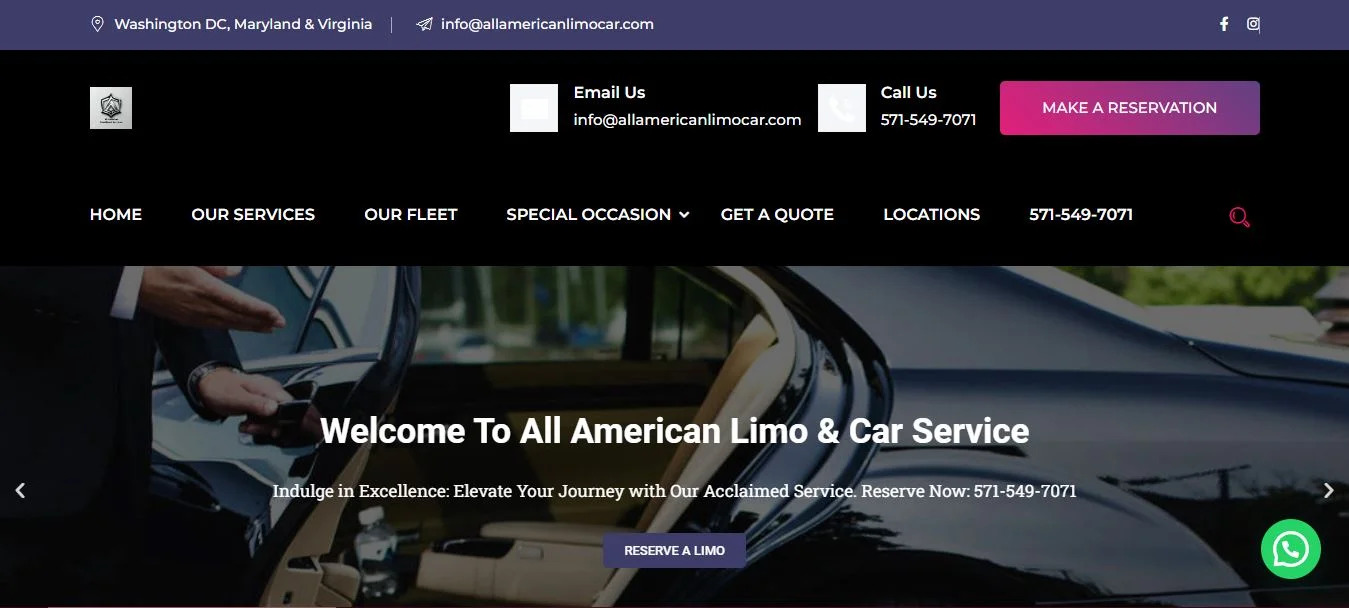 preview all american limo car