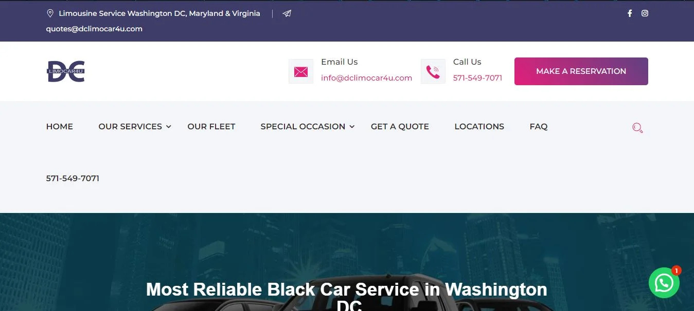 preview dc limo car 4u